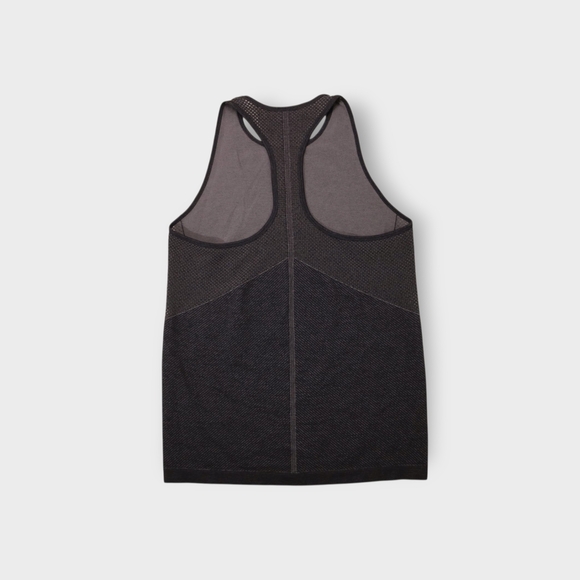 Athleta Seamless Caliber Tank Black Grey Womens Size Large Vented - Picture 9 of 11